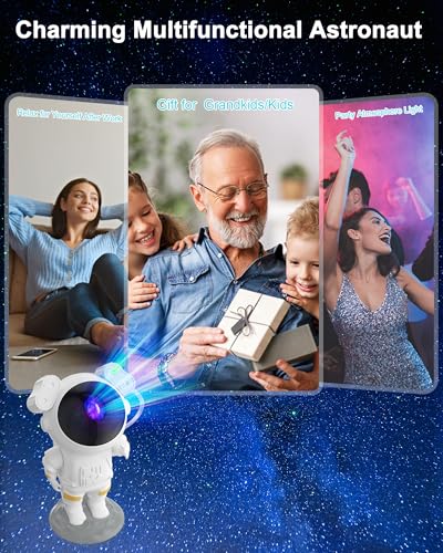 Image of Fussion Astronaut Galaxy Projector for Bedroom, Star Projector Galaxy Light with Remote and Timer, Nebula Night Light Space Projector for Ceiling, LED Galaxy Lamp Room Decor for Adults Kids Children
