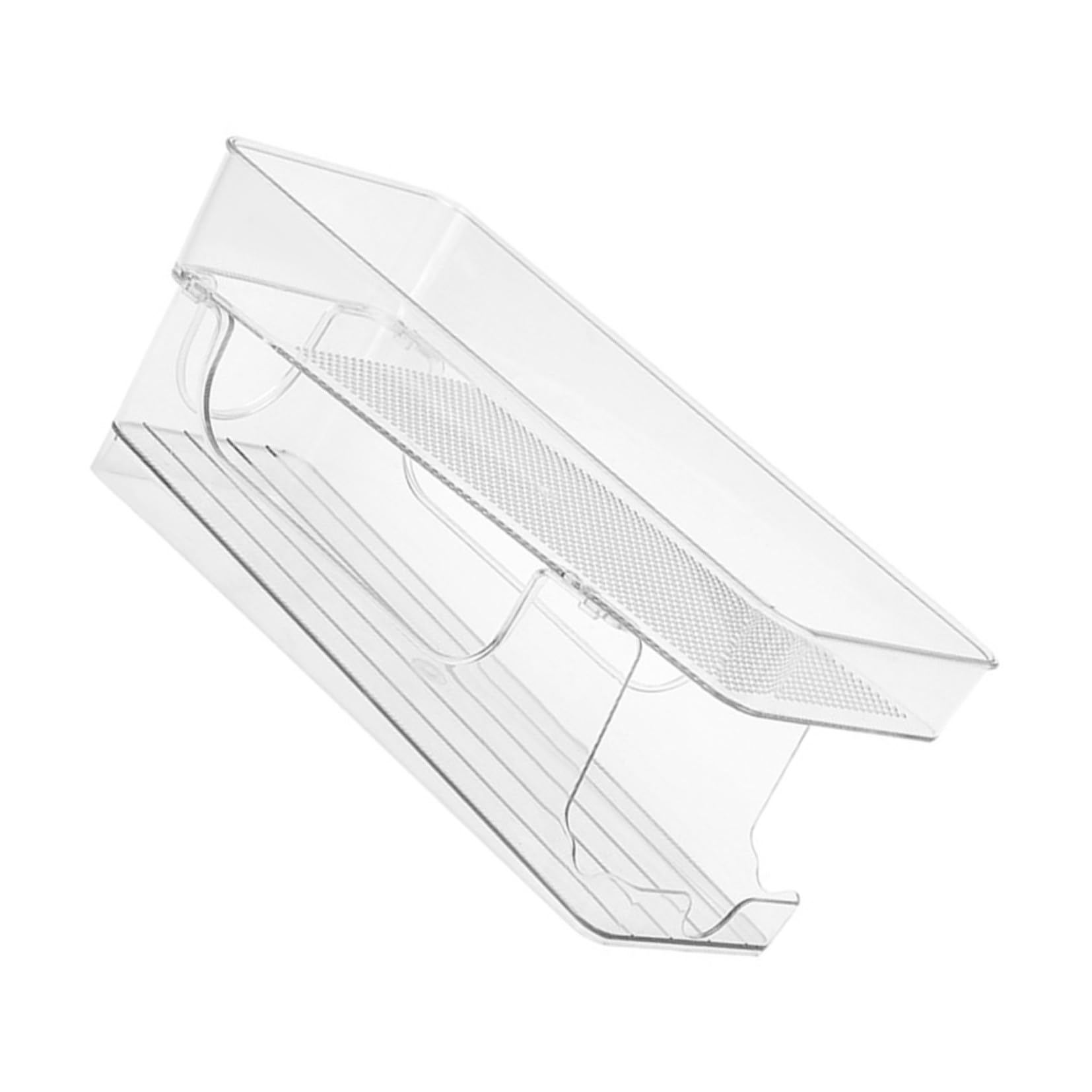 Organizador de Latas Multifunción para Nevera, Diseño Transparente Pet, Doble Capa Sistema de Rodillo para Ordenar Bebidas en Casa