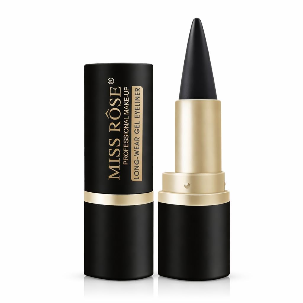 JHEPCOIN Waterproof Matte Quick Dry Black Eye-liner Pencil Tattoo Gel Eyeliner Cream Tool Smudge Proof Stick Makeup Pen for Women's (Black) (Pack Of 1)-picture-27