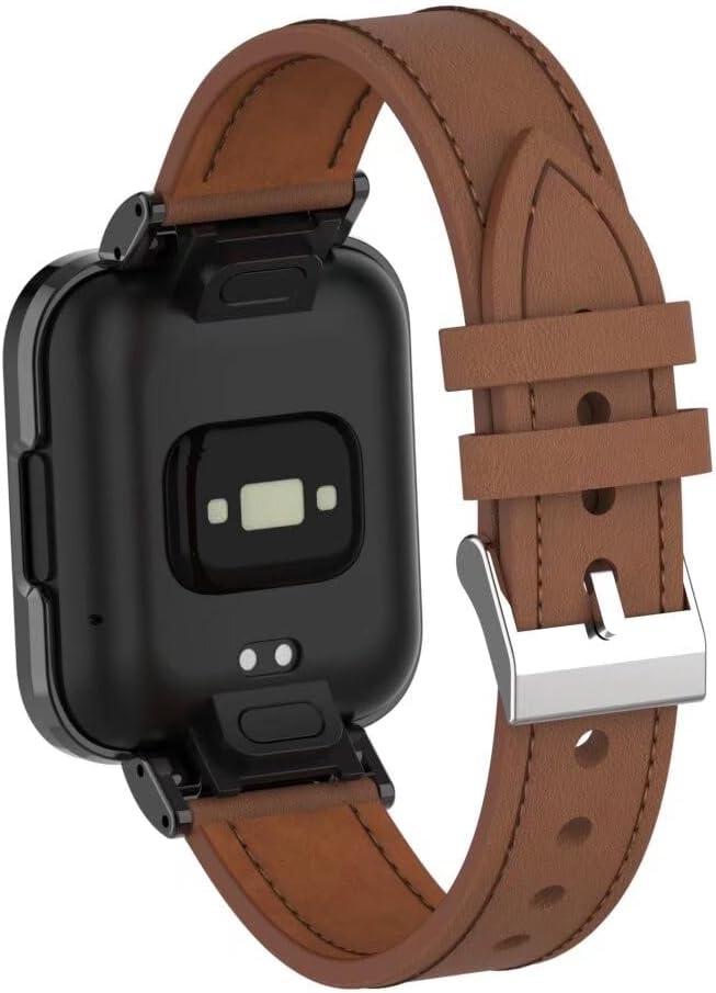Compatible with Xiaomi Redmi Watch 2 Lite Straps, Replacement Leather Strap Accessories with Metal Frame for Xiaomi Redmi Watch 2 Lite Fitness Tracker image 5