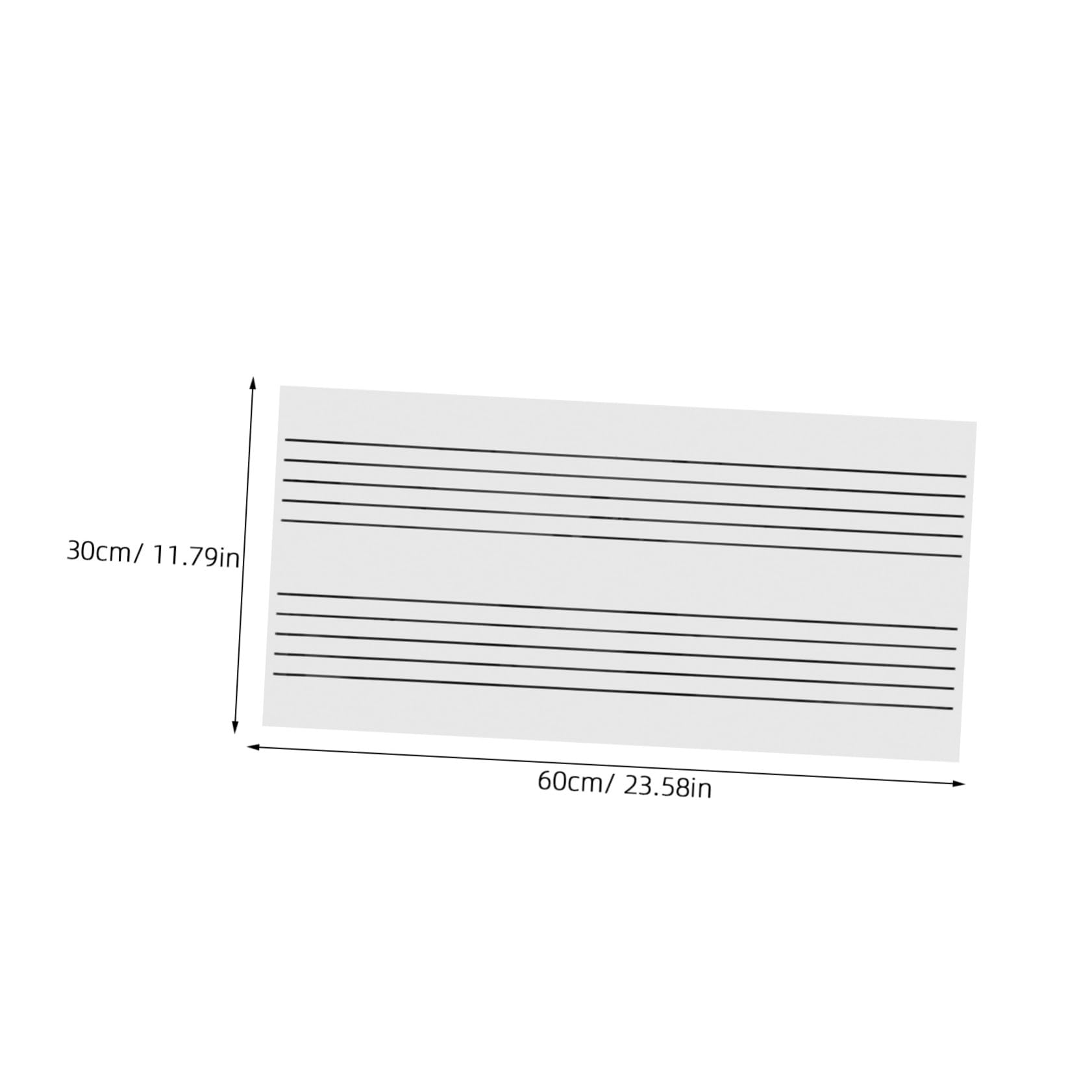 TOYANDONA Pizarra Magnética Portátil con Líneas de Pentagrama Borrado Seco Reutilizable Tablero para Mensajes y Notas Nevera para Clases de Música y Uso Escolar