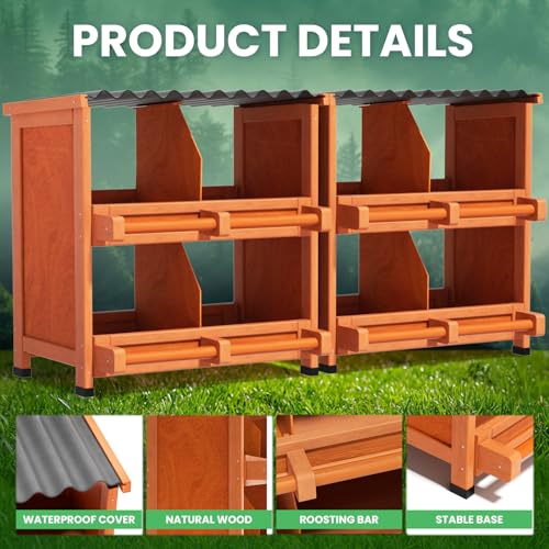 Boîtes de nidification en bois 8 compartiments pour stopper la casse - 11