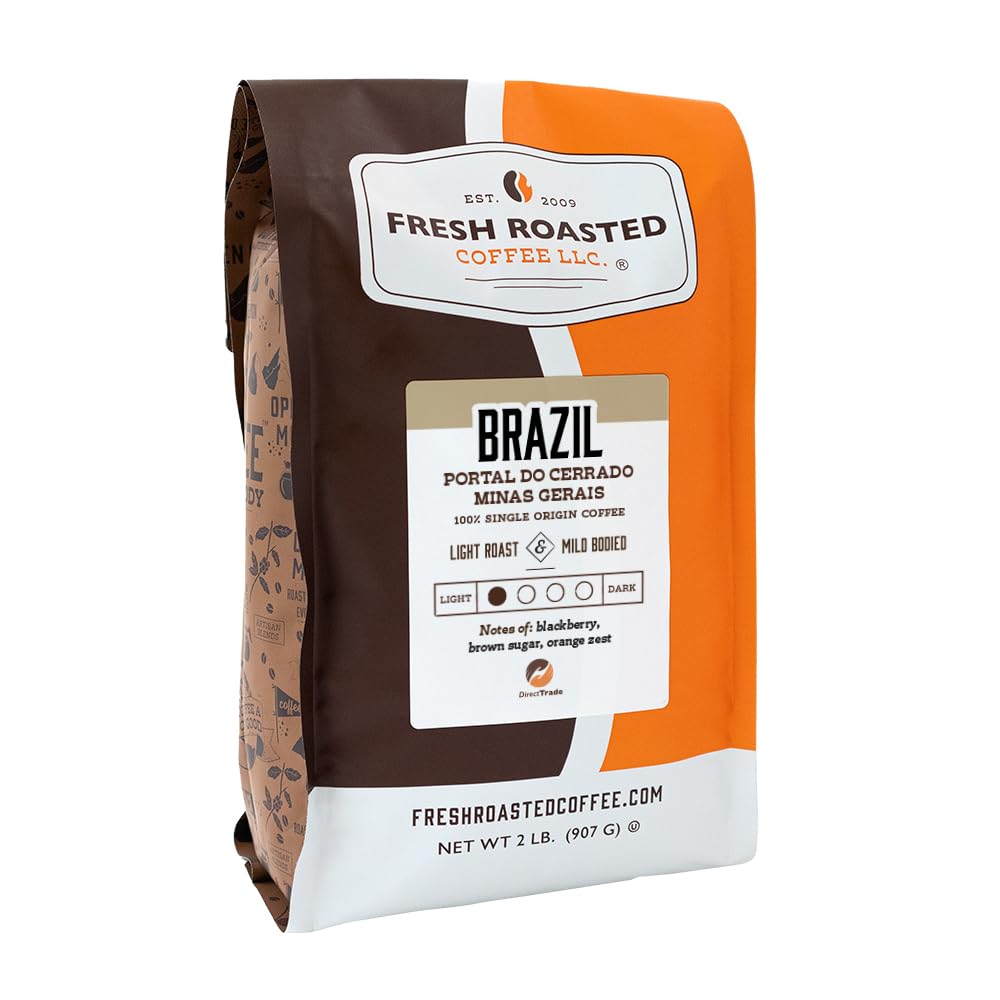 Fresh Roasted Coffee Brazil Minas Gerais – Light Roast, Whole Bean
