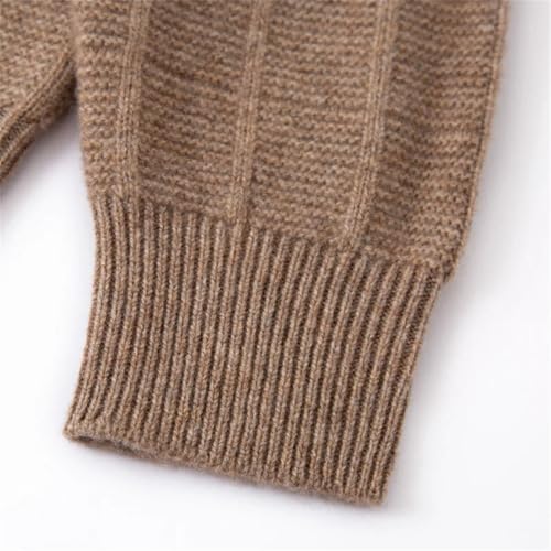 Men's Winter Wool Thick Round Neck Knitted Casual Loose Warm Base Sweater3