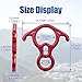 50KN Rescue Figure, 8 Descender Large Bent-Ear Belaying and Rappelling Gear Belay Device Climbing for Rock Climbing Peak Rescue 7075 Aluminum Alloy (Red)