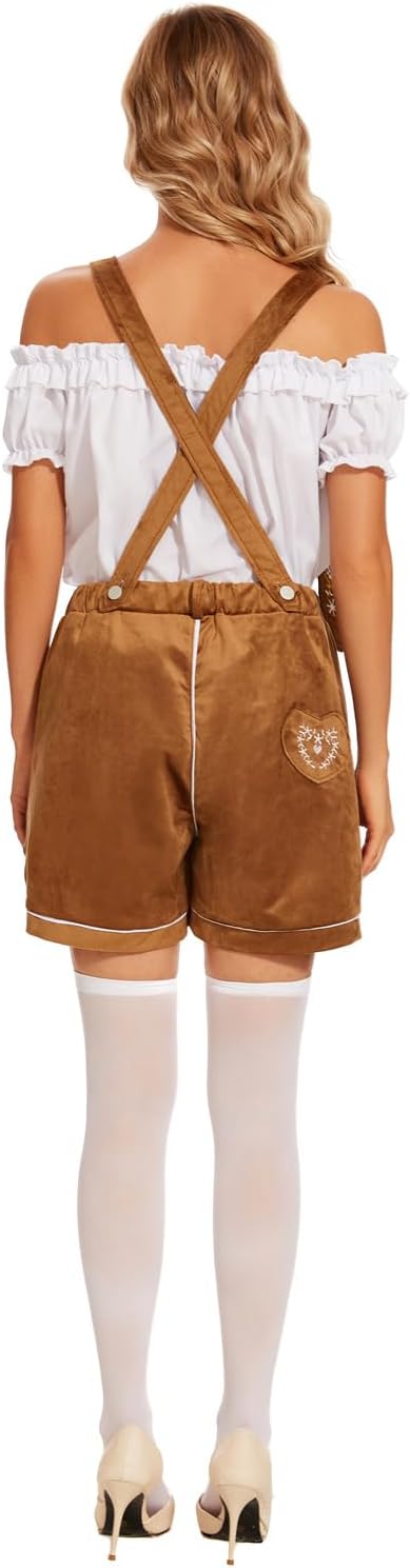Women Oktoberfest Lederhosen Outfit German October Festival Costume - Image 2