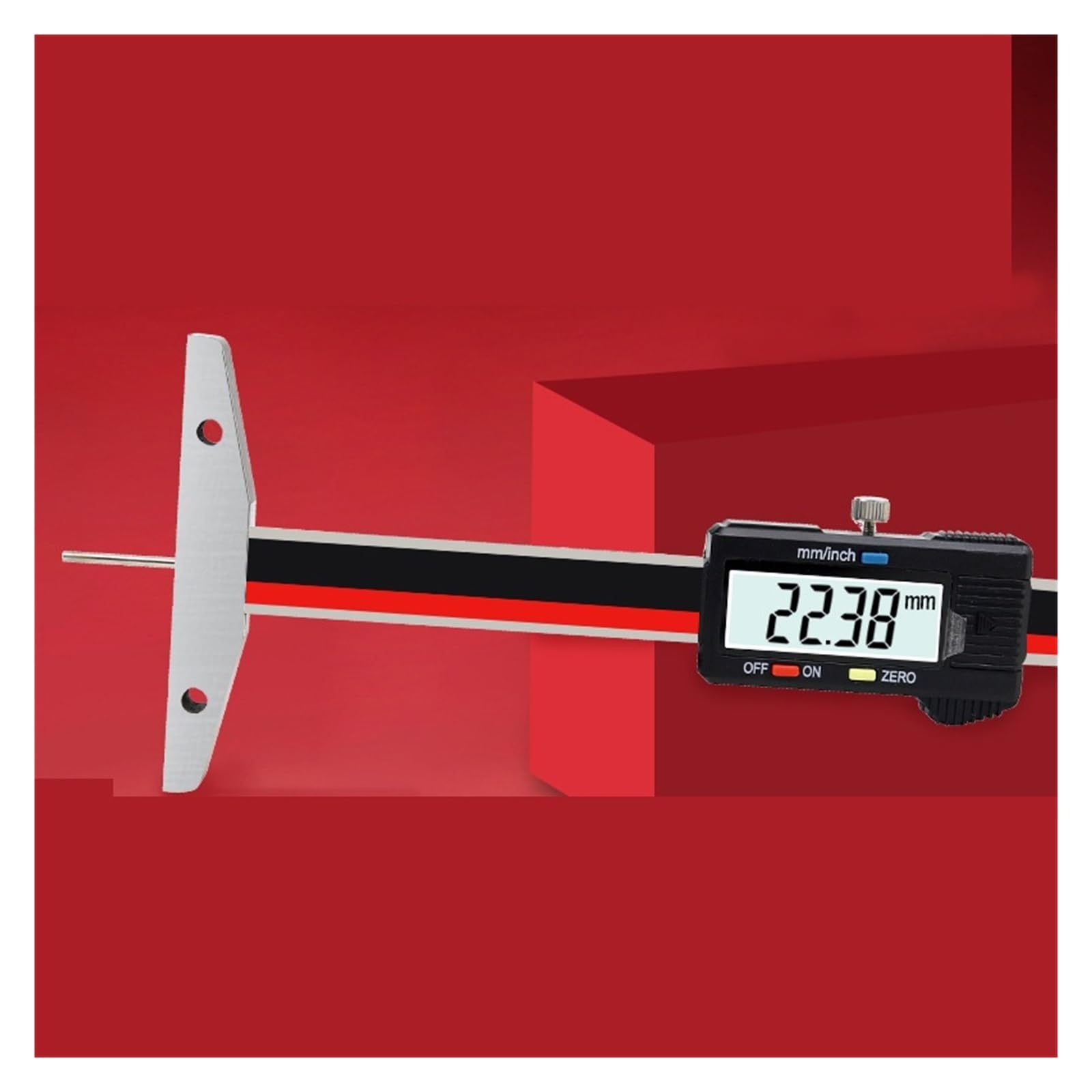 Medidor De Profundidad Digital Varilla Delgada Acero Inoxidable, Calibre Medición Agujero Pequeño Puntiagudo, Banda Rodadura Neumático MedicióN De PrecisióN(0-150mm Rod Diameter 2.0)