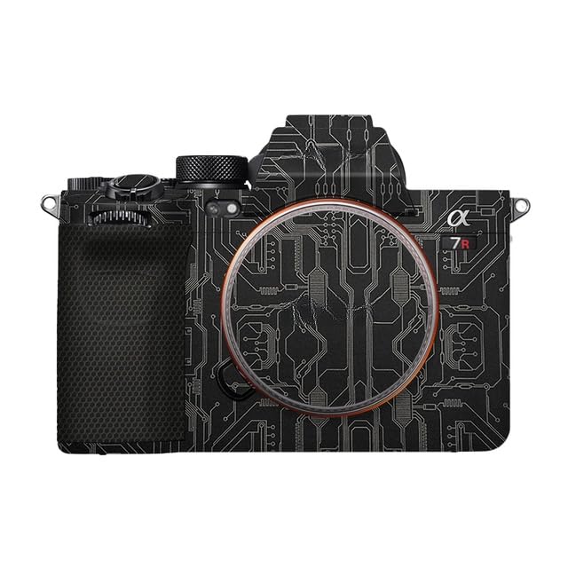 Anti-Scratch Camera Cover Skin Sticker for Sony Alpha A7RV A7R5 A7RM5 Protector Vinyl Film Skin Protective Decoration (Circuit Titanium)