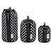 FlexARMOR Protective Neoprene Lens Case Pouch Set 3-Pack (Polka Dot) by USA Gear - Small, Medium and Large Cases Hold Lenses up to 70-300mm with Drawstring Opening, Attached Clip, Reinforced Belt Loop