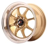 E: 10 Japan Racing tfii Gold 7.5 x 15 ET12 4 x 100/114 cerchi in lega