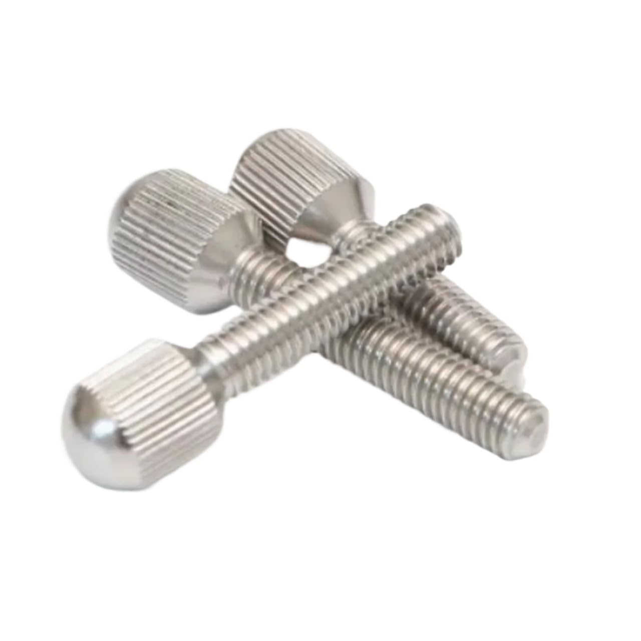 WEKONUMEX Knurled Thumb Screws, Knurled Thumb Screws 304 Stainless Steel GB836 Small Head 10 Pieces M1.6 To M5(M2.5x12 10pcs)