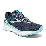 Brooks Womens Ghost 11 Running Shoe - Navy/Grey/Blue - D - 8.0