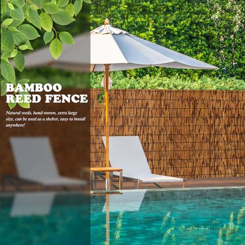 image for FENRUNXU Bamboo Reed Screen Fencing,4FT X 16.4FT Natural Reed Fencing 