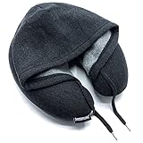 HoodiePillow Memory Foam Travel Pillow (Charcoal)