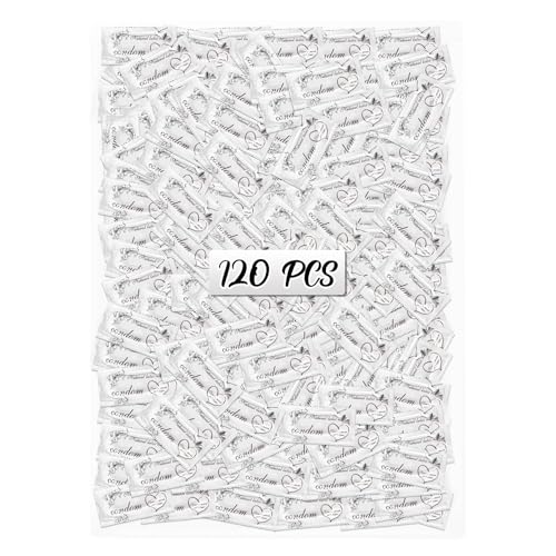 Paquete de 120 CONDONES, CONDONES de seguridad de 53 mm, CONDoneS masculinos, caja de condoneS delgados y lubricados, condones para relaciones sexuales más prolongadas y una experiencia sexual más int