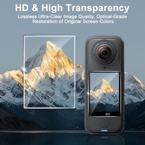 Image of VERTUS Premium Tempered Glass Screen Protector for Insta360 X4 Air Camera with Installation Kit, Ultra HD, 9H Hardness, Scratch Resistant