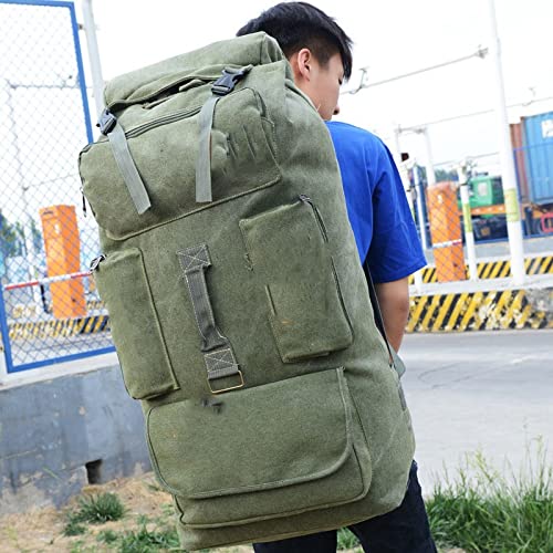 Zaino da Escursionismo Escursionismo Zaino da Campeggio in Tela Borsa da Alpinismo all'aperto Uomo Zaino da Caccia tattico da Viaggio Pesca Attrezzatura da Campeggio (Color : Army Green)