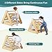 Costzon 4 in 1 Climbing Toy for Toddlers, 3-Sided Montessori Wooden Triangle Climber with Sliding Ramp, Climbing Net & Board, Kids Boys Girls Indoor Home Daycare Gym Playset Birthday