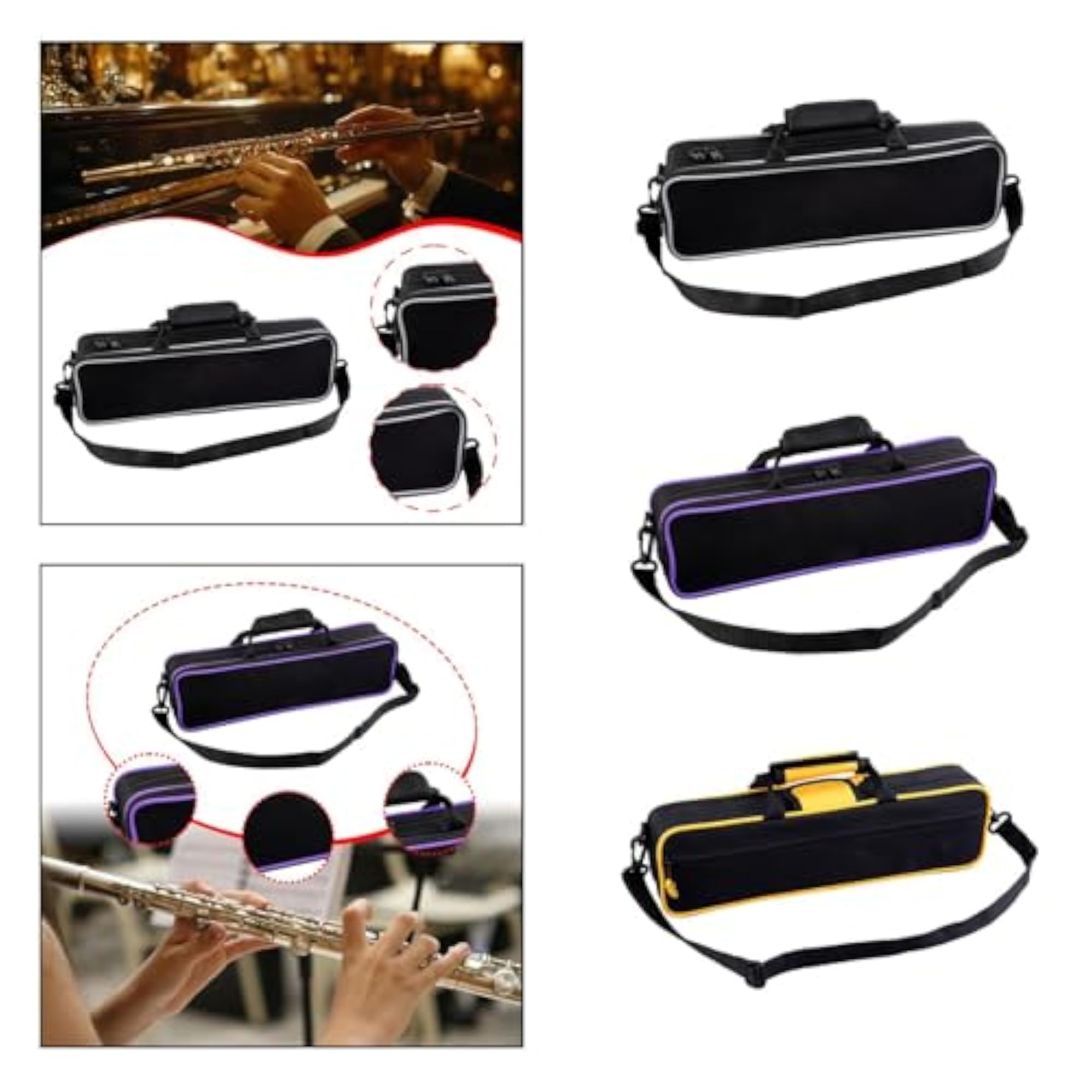 Flute Case Canvas Bag, Versatile Carrying Solution