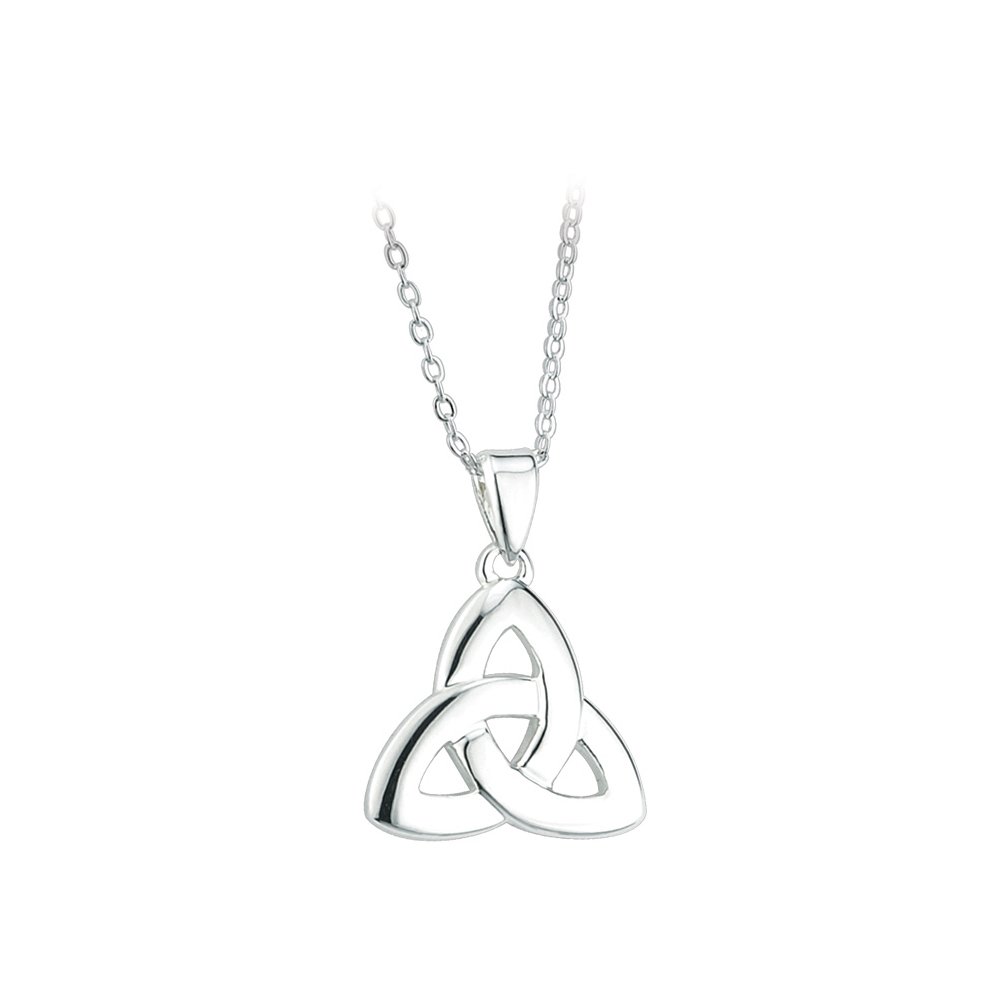 Solvar Trinity Knot Necklace Jewellery from Ireland Silver Plate in Gift Box for Girls Women