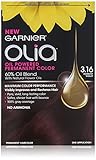 Garnier Olia Oil Powered Permanent Haircolor, 3.16 Darkest Violet (Packaging May Vary)