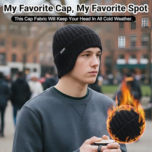 Image of Olivio Winter 3-in-1 Set: Premium Knitted Beanie Hat, Insulated Thermal Gloves and Soft Fleece Lined Scarf for Men & Women - Cozy, Stylish, Warm Cold Weather Gear, Perfect for Outdoor Activities