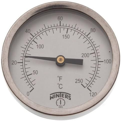 2.5" Aluminum Clamp-On Thermometer (30°F to 250°F)