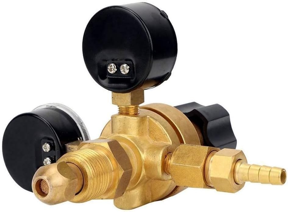 Gas Bottle Pressure Flow Regulator Dual Gauge Argon CO2 NITROGEN MIG