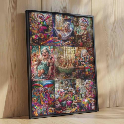 Lustige Oma Puzzle 1000 Teile für Erwachsene Geschenk – Ansicht 4
