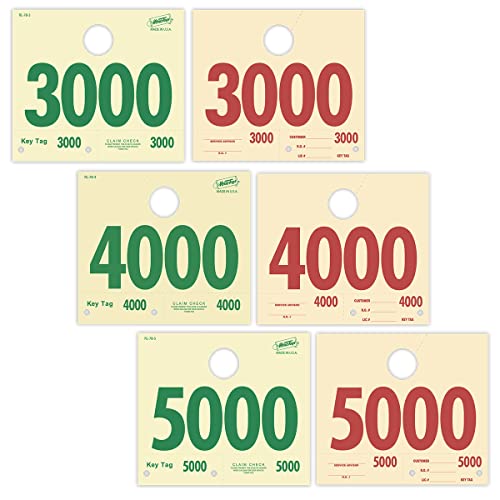 Versa-Tags 3000 automotive service dispatch numbers set