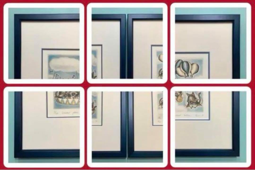 絵画 額縁 版画 長田 恵美 2点セット 美術品 インテリア 雑貨