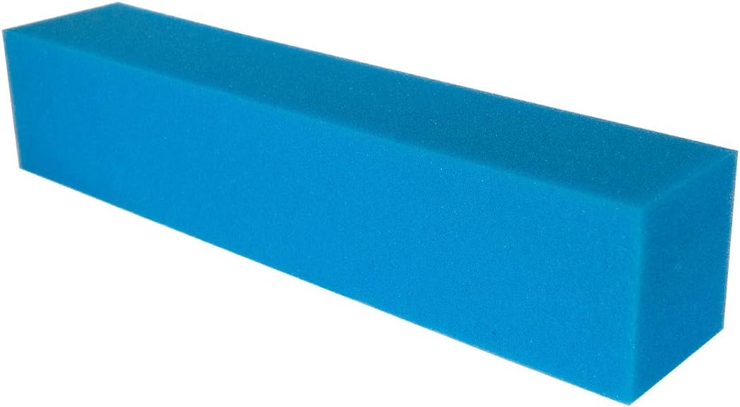 Poret Sponge aquarium DIY Polyether Filter Foam Media HMF Block pond sump shrimp Fish Discus Cichlid 10x10x50cm (Blue, PPI 45)