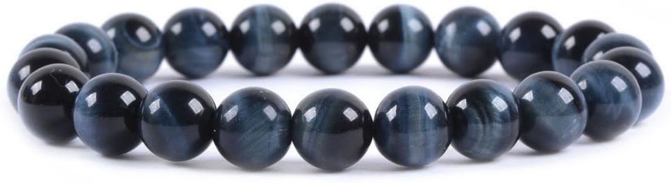 Justinstones Gem Semi Precious Gemstone 8mm Round Beads Stretch Bracelet 7 Inch Unisex