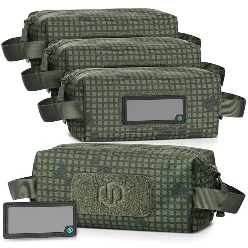 Savior Equipment Loose Sacs 4-Pack Tactical Ammo Pouch Firearm Ammunition Carrier Bag, ID Patches Included, Desert Night Camo