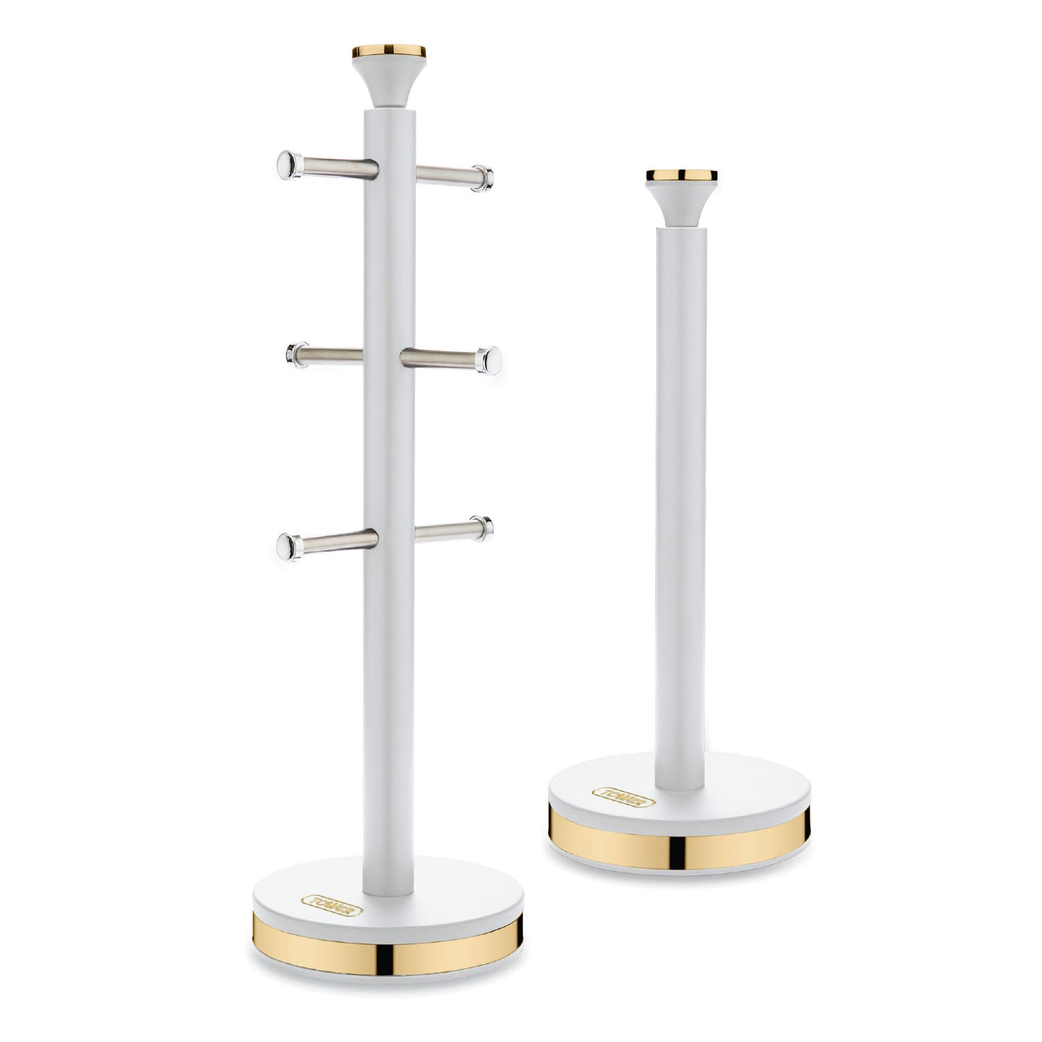Tower T826135wht Cavaletto Towel Pole And Mug Tree Set - Optic White