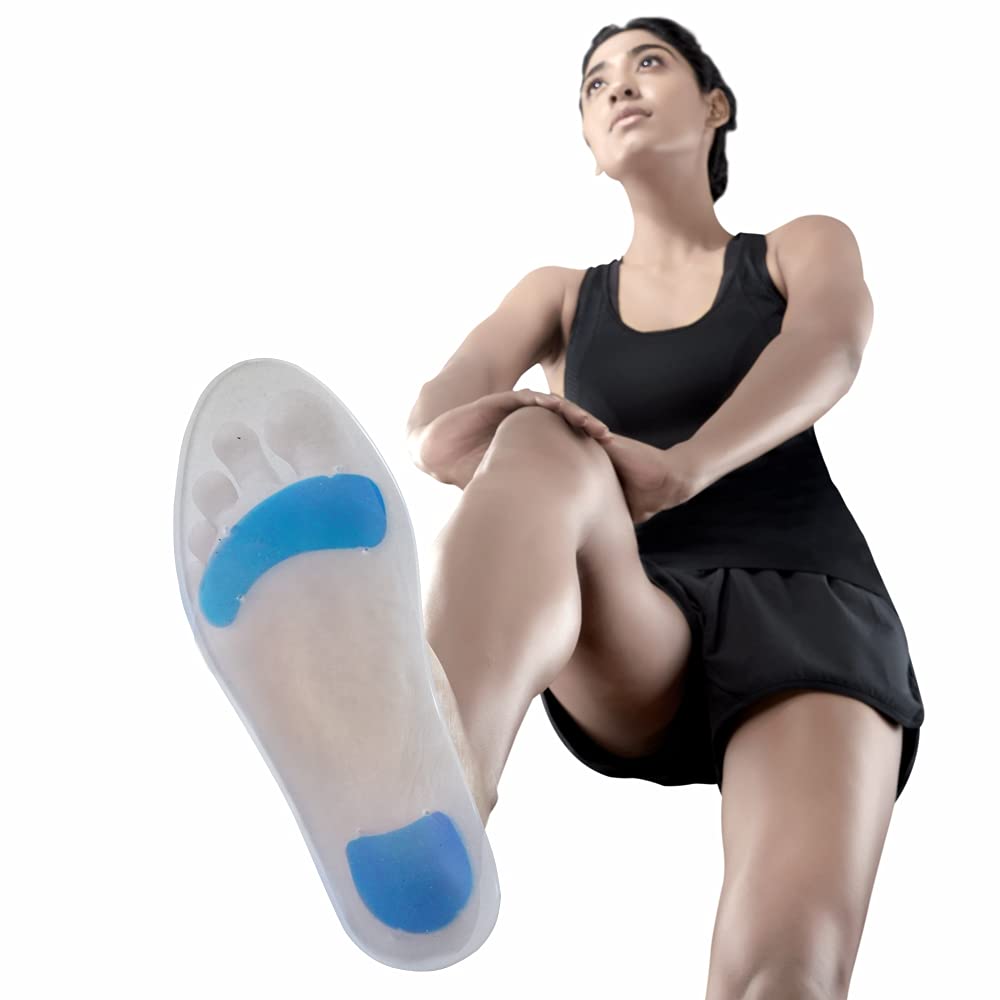 Vissco Foot Support Silicone Insoles Used for Foot Pain Relief, Walking, Sports Running, Jogging, Shock Absorbtion & Reduces Stress On Joints - XL (Grey) (B00I3A2O8U) Amazon Price History, Amazon Price Tracker