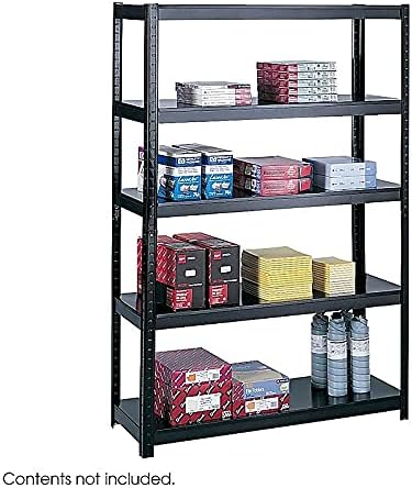 Miniatura 2 de Safco Productos 5246BL Estantería de acero sin pernos 48 pulgadas de ancho x 18 pulgadas de profundidad x 72 pulgadas de alto, negro