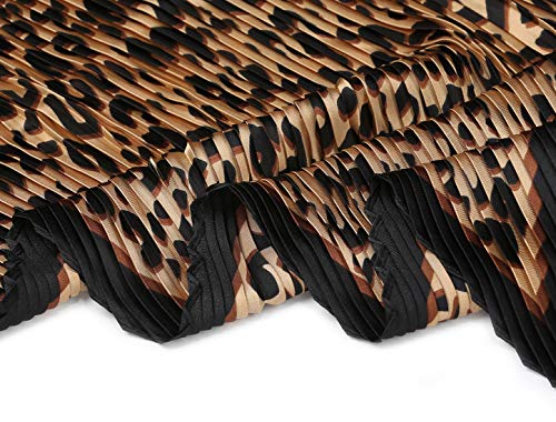 Allegra K Leopard Print Pleated Rhombus Scarf Neck Scarves Neckerchief for Women Lady4