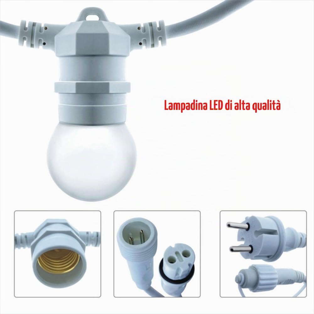 B·LED BARCELONA LED Ghirlanda decorativa per esterni - 10 metri - IP44