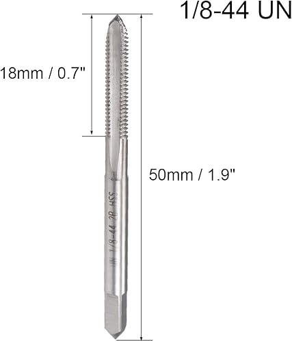Vista 28 de uxcell Macho de la máquina 11/64-40 UN Rosca 2B Tornillo de acero de alta velocidad roscado herramienta de roscado