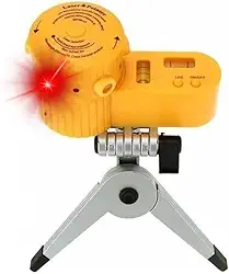 Nível Laser Nivelador Giratório Tripé ABS Profissional 360° Com 6 Modos Mini Tripé Marcenaria Engenharia LED Noturno Cruz Multifuncional PREMIUM