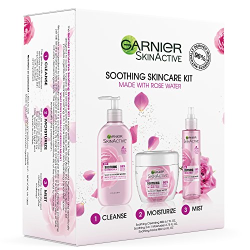Garnier SkinActive Soothing Skincare Kit Rose Water Naturals Soothing Kit, Rose - Image 8