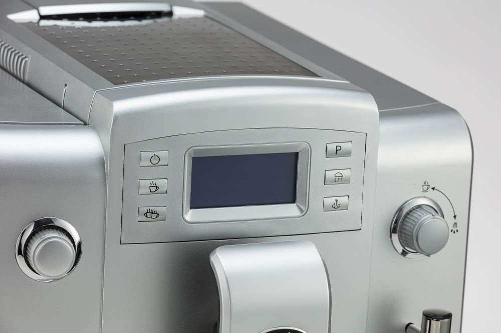 Close-up of the control panel and LCD display of the JAVA WSD18-010B