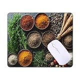 Tappetino per Mouse, Tappetino Mouse Spezie Tappetino Mouse Gaming, Piccolo Tappetino Scrivania 32 x 26 cmTappetino Gaming, Durevole e Facile da Pulire, Superficie Antiscivolo Mouse Pad T-10327