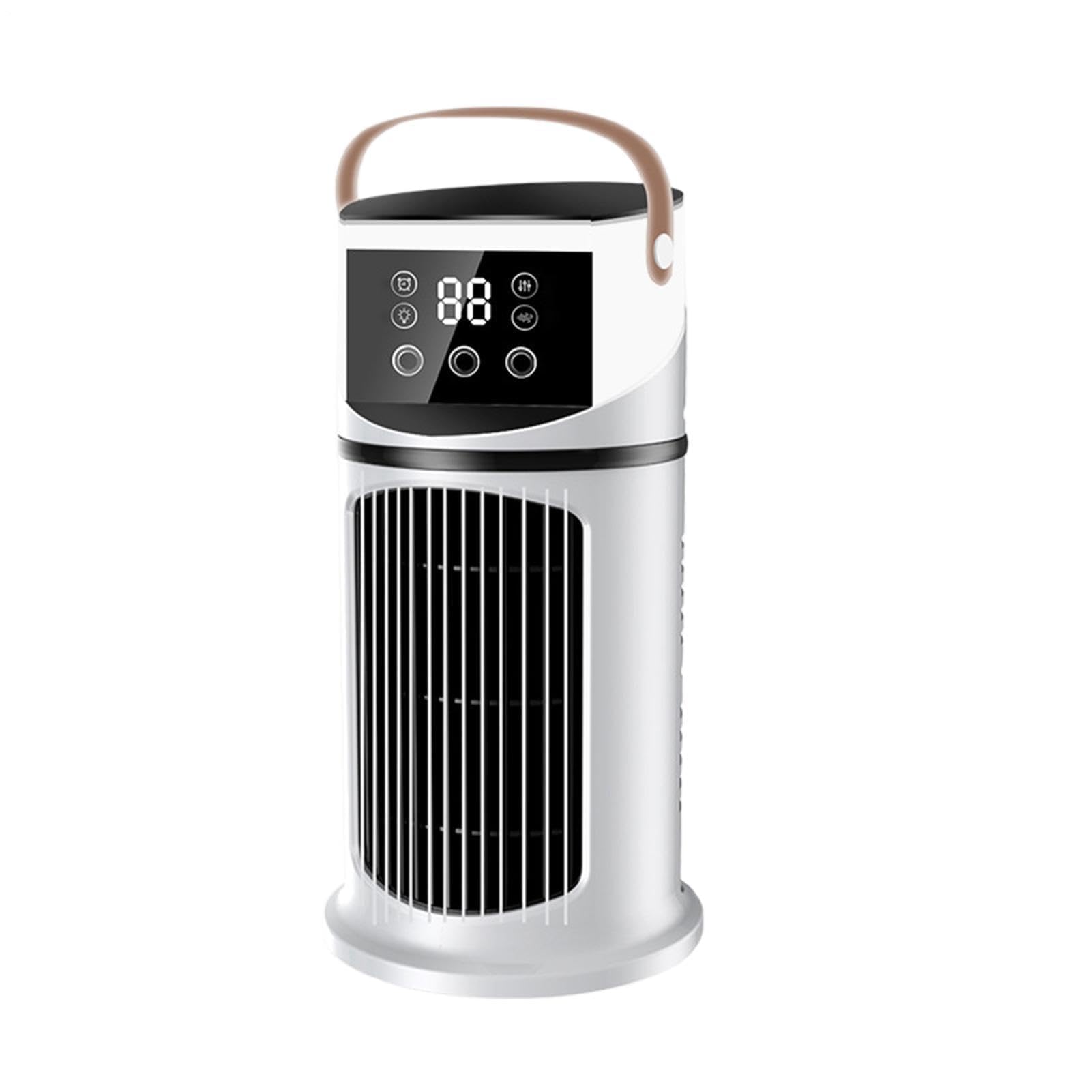 Przenośny klimatyzator, regulowany wentylator chłodzący z oświetleniem LED, cichy mini chłodziarka do domu, biura, akademika, kempingu, chłodnicy powietrza biurkowego, wentylatora wieżowego