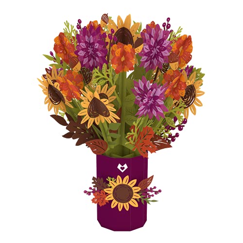 Lovepop Everyday Pop Up Card for Her and Him 3D Pop Up Bouquet Greeting Cards for Men Women Fall Flower 1025 x 75 Floral Bouquet Blank Note Card Envelope Included