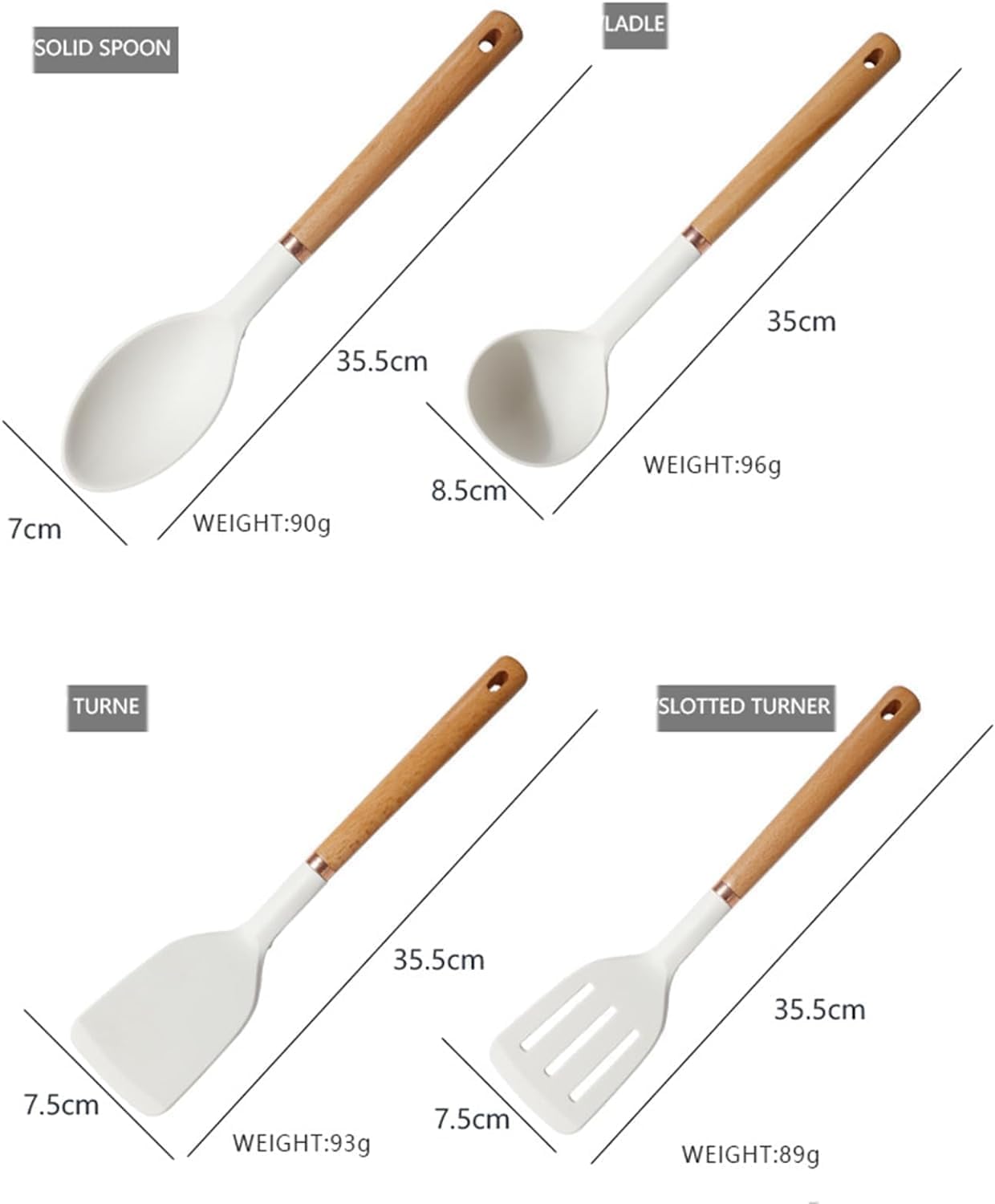 Cooking Utensil Sets Kitchen Utensils Set, Cooking Utensils Set, Non-Stick Cooking Utensil Sets with Organizer Dishwasher Safe for Home Restaurant Hotel Farm-House and More