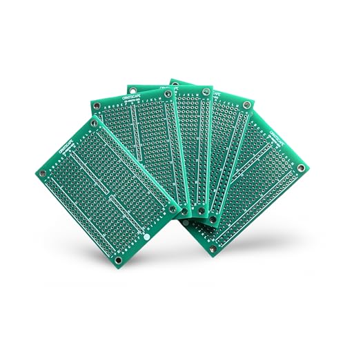 CirkitScape Solderable Breadboard | Professional PCB Prototyping Board with LF-HASL Finish | DIY Electronics Kit Compatible with Arduino & Raspberry Pi (5-Pack)