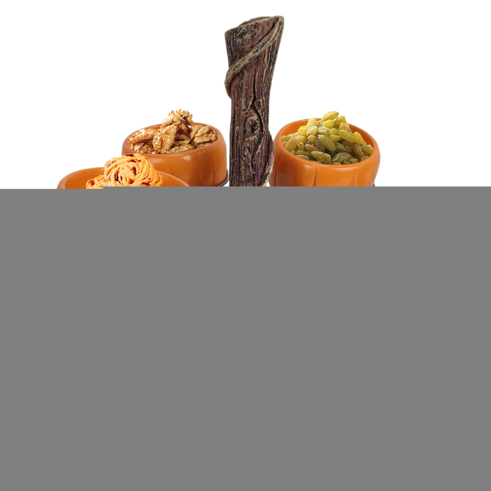 Pumpkin Bowls Halloween Snack Bowl Stand, Witches Broom Dessert Display Tray for Serving Snacks, Salad, Fruit Accessories, Decorations