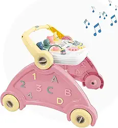 Andador de Empurrar Infantil Didático para Bebê Divertido com Som Poliplac